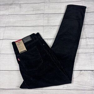 Levis 311 Shaping Skinny Corduroy Pants Black Mid Rise Tummy Slimming W/ 31X30